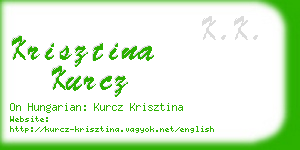 krisztina kurcz business card